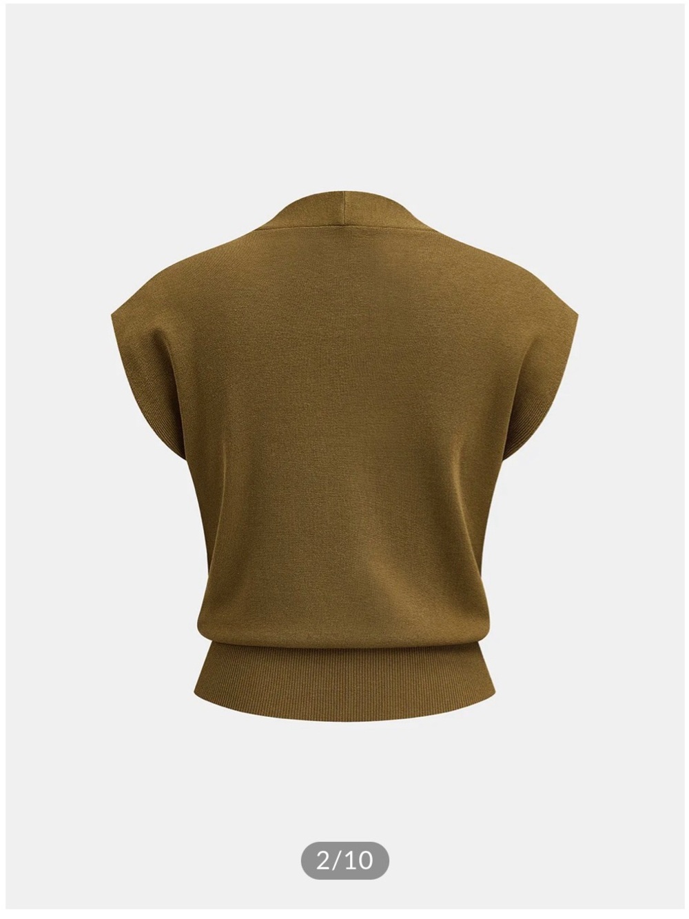 NWT Commense Olive Draped V-Neck Knit Top Size S - Picture 2 of 6
